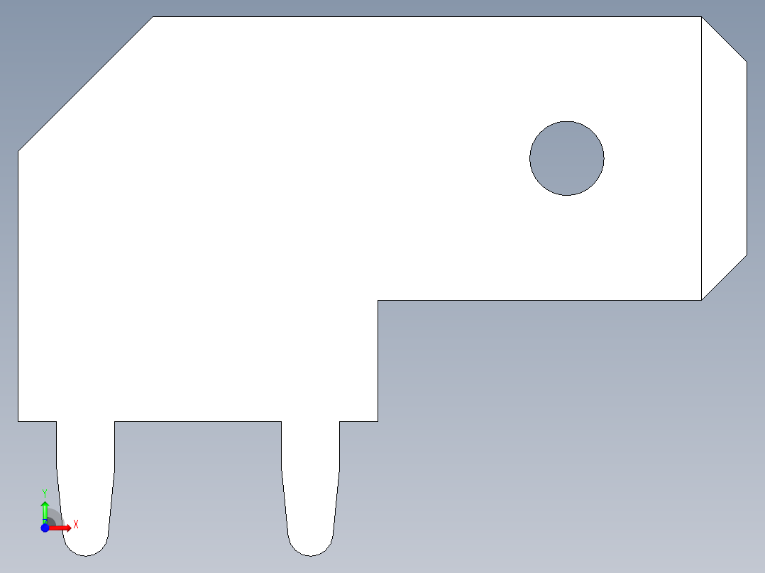 B2005236-PCB 铲形端子前视图