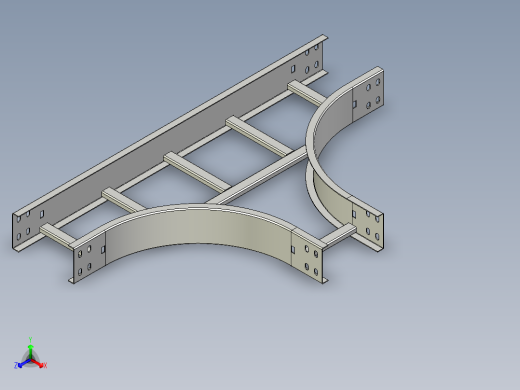 B3004554-梯形托盘水平三通