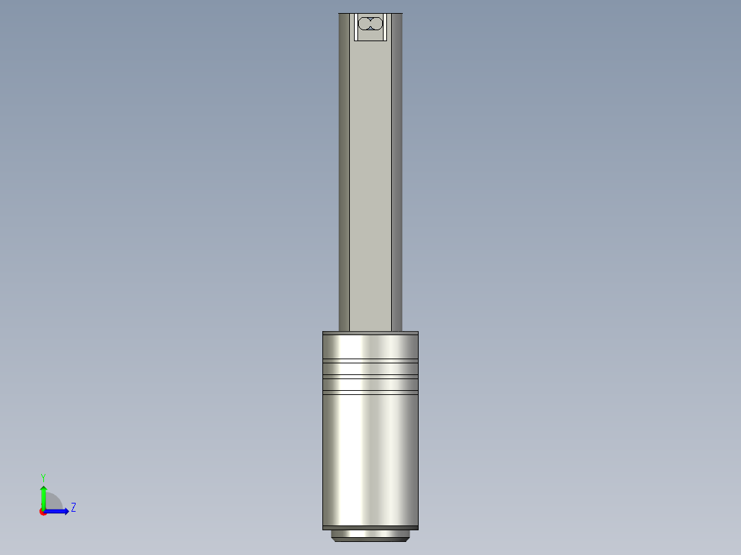 000双磁芯标准90度探头V901左视图