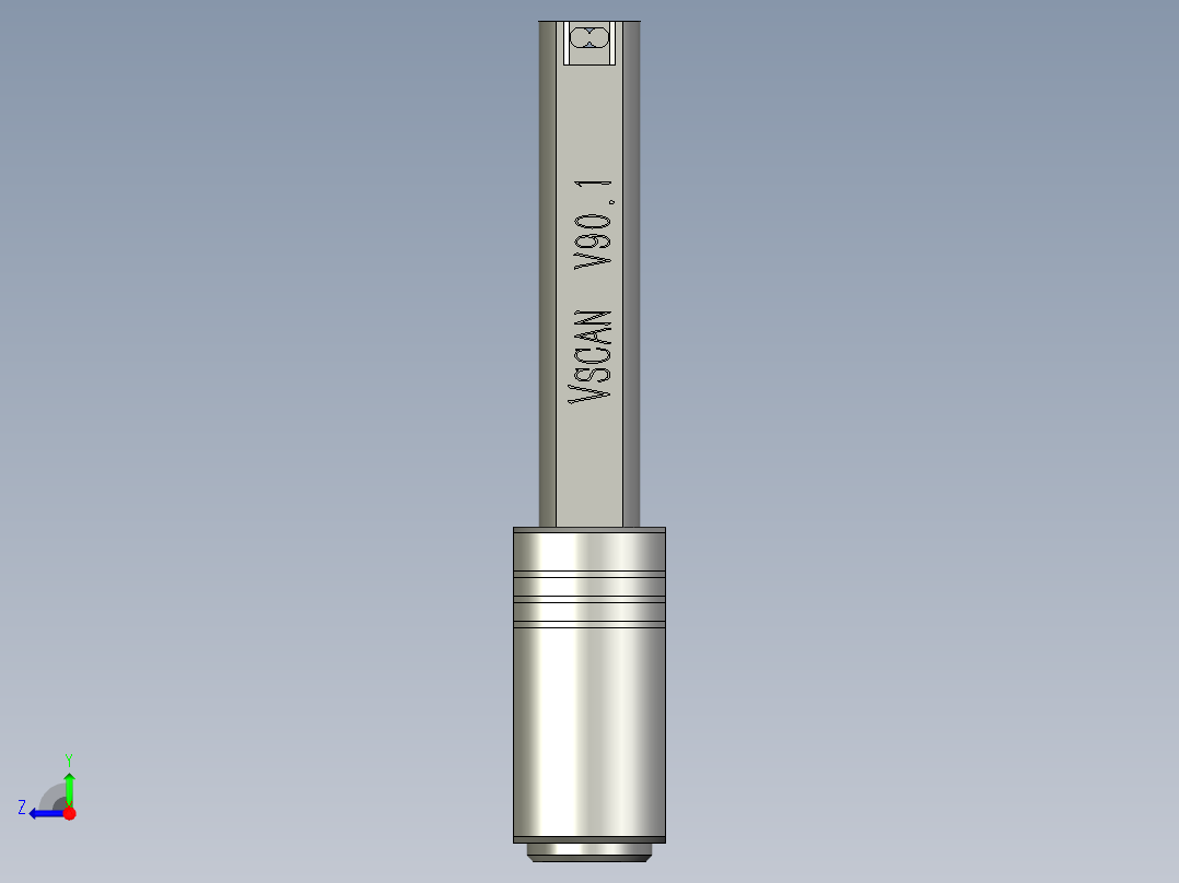 000双磁芯标准90度探头V901右视图