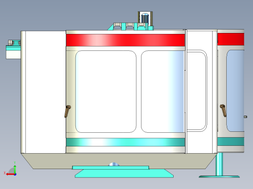 五轴联动车床机械设计3D图纸后视缩略图