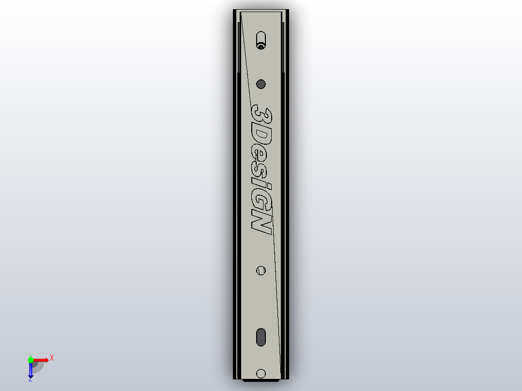 橱柜抽屉导轨俯视图