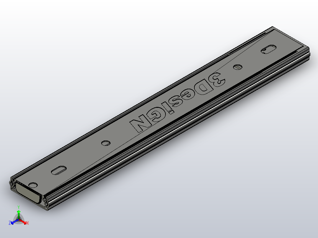 橱柜抽屉导轨正等轴测图