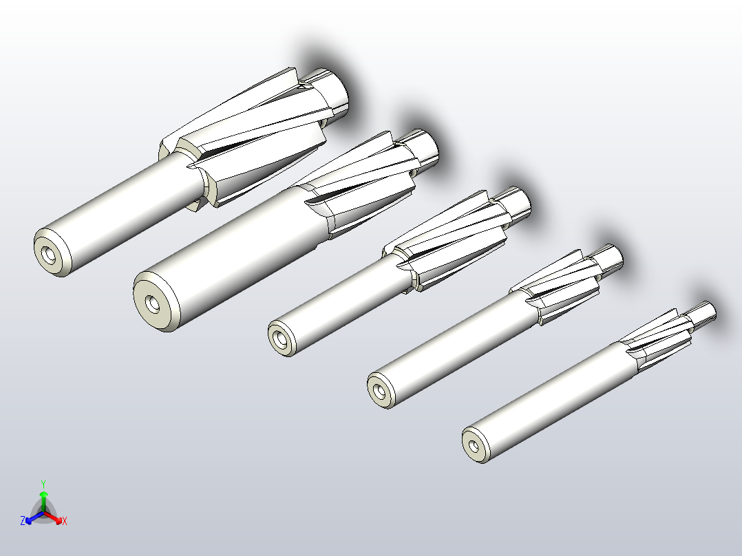 沉孔钻头套件- M3，M4，M5，M6，M8主视图