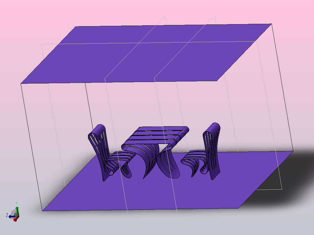 桌子和椅子主视图