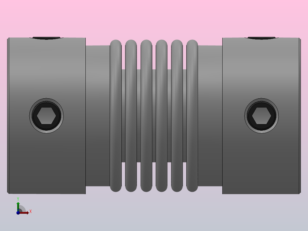JB-1波纹管联轴器_JB1-16-6-6前视图