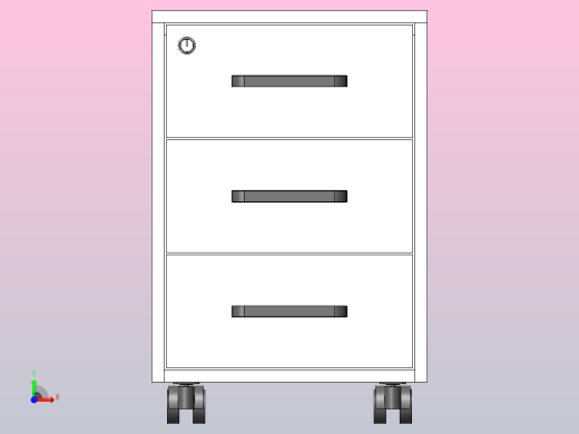 抽屉柜前视缩略图