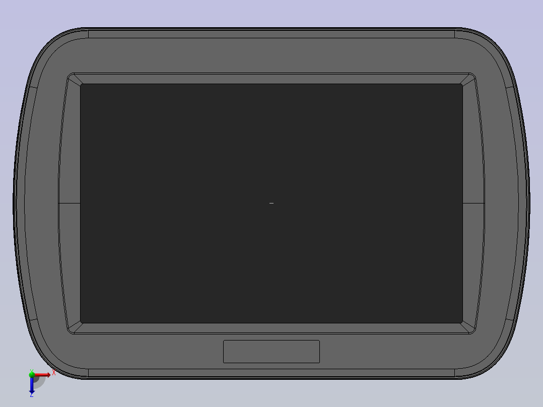 显示屏数模俯视图