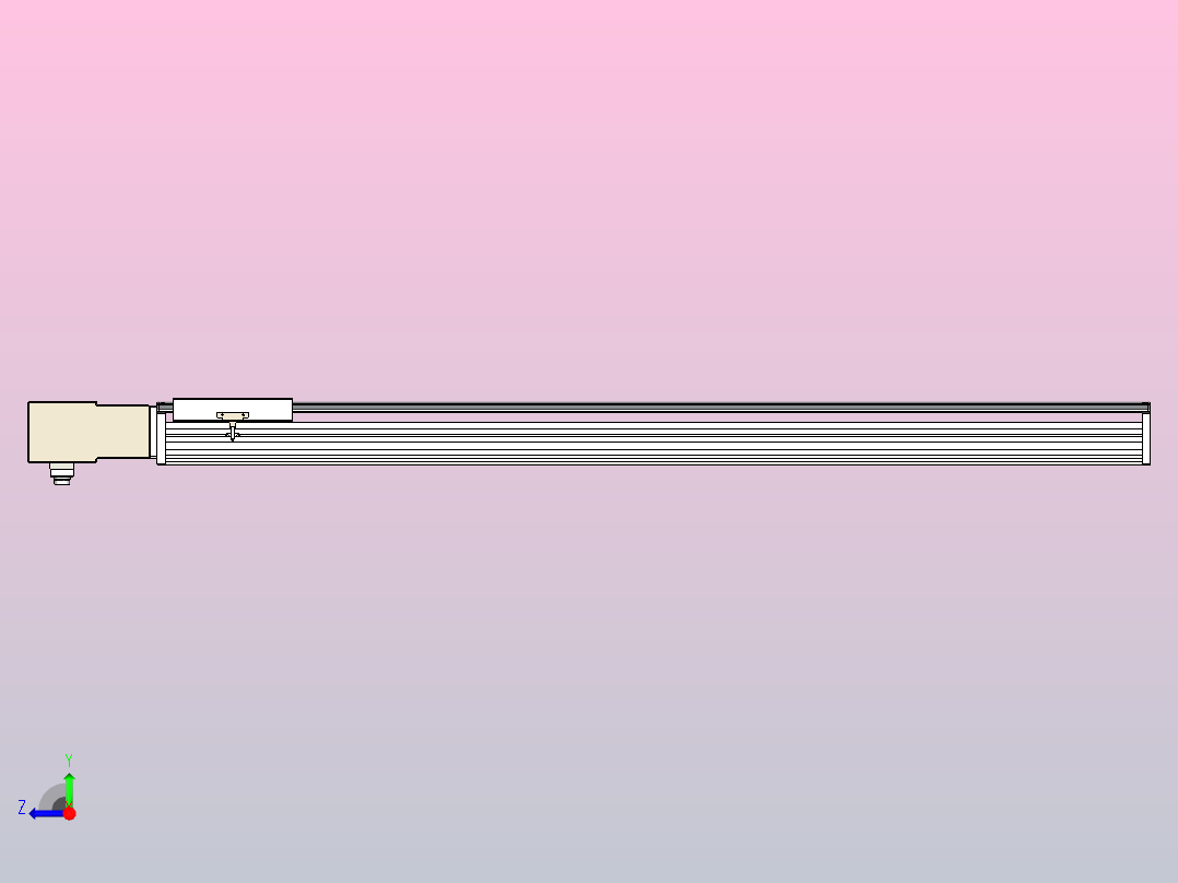 皮带直线轴半封闭可选导轨TPA-HNB-220D-176-L1500-MR-C-P1K-N3右视图