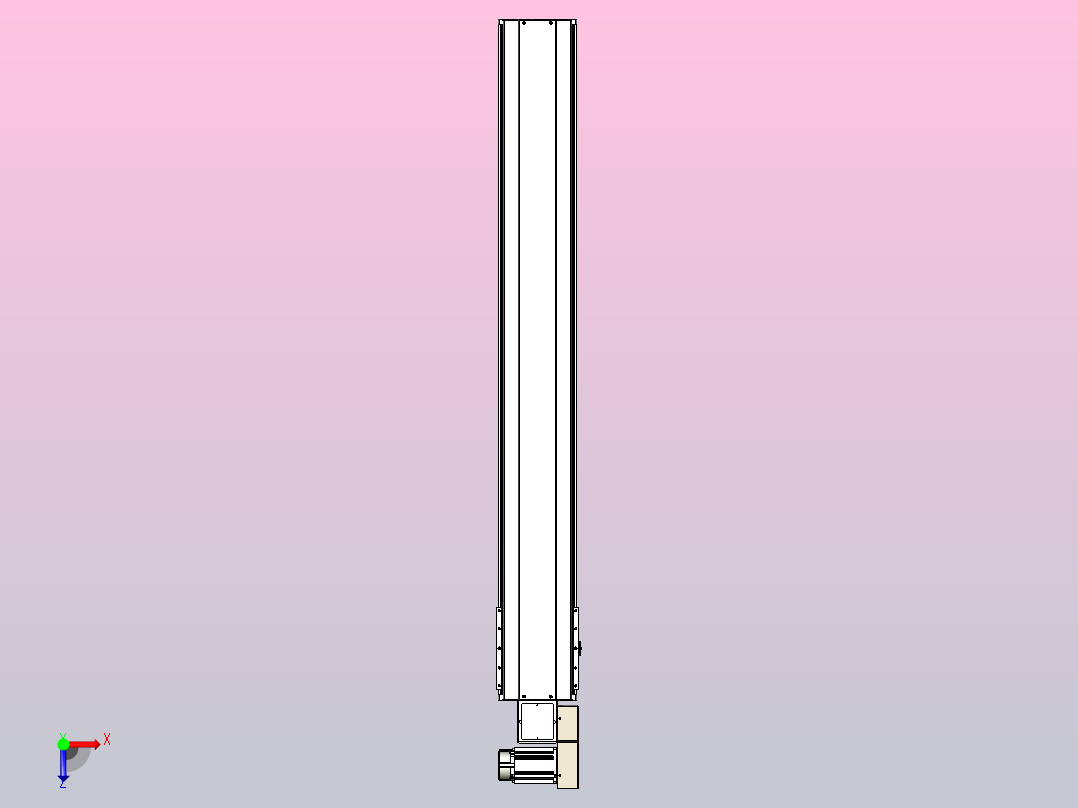 皮带直线轴半封闭可选导轨TPA-HNB-220D-176-L1500-MR-C-P1K-N3俯视图