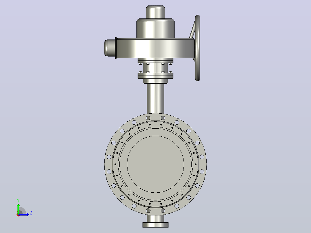 Dt943H(F)-10C.P.R.V-B[DN450]阀，截止阀，风阀，蝶阀左视图