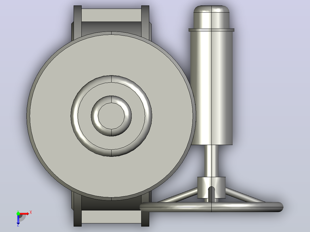 Dt943H(F)-10C.P.R.V-B[DN450]阀，截止阀，风阀，蝶阀俯视图