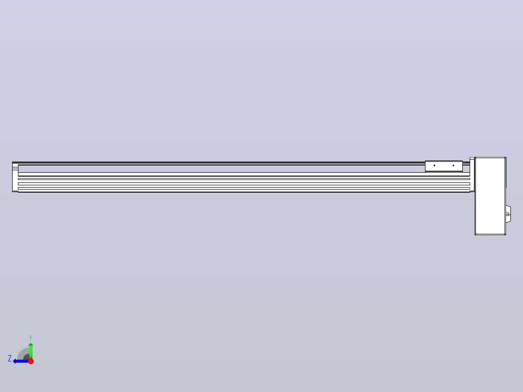 皮带直线轴半封闭可选导轨TPA-HNB-85D-90-L800-LP-C-P20-N3右视图