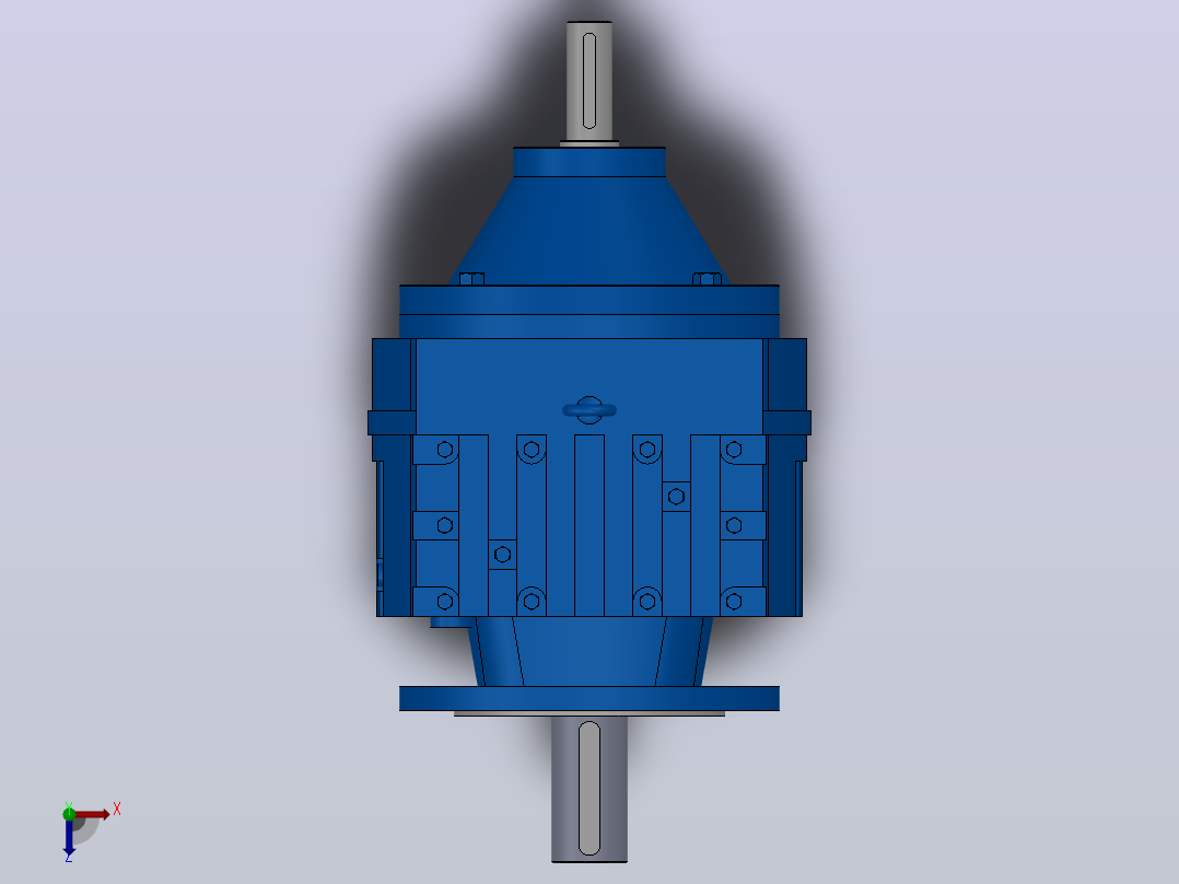 RFS107法兰轴伸式斜齿轮减速机RFS107-5.06-M1-Φ350俯视图