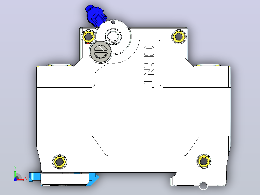 NXB-125G 4P小型断路器三维模型202306前视图