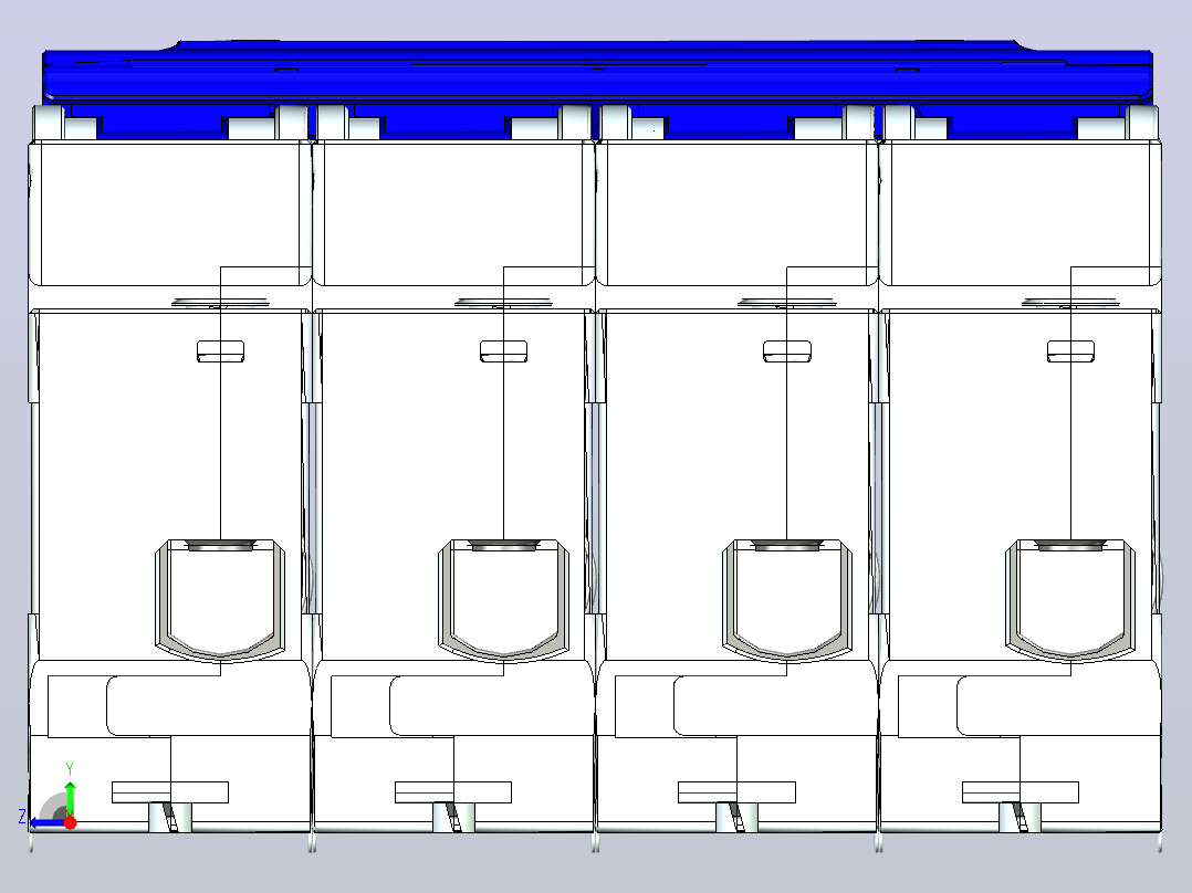 NXB-125G 4P小型断路器三维模型202306右视图
