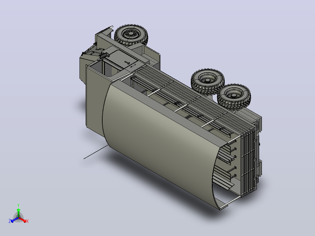 贝利埃GBC 8K卡车模型3D图纸 STP格式主视图