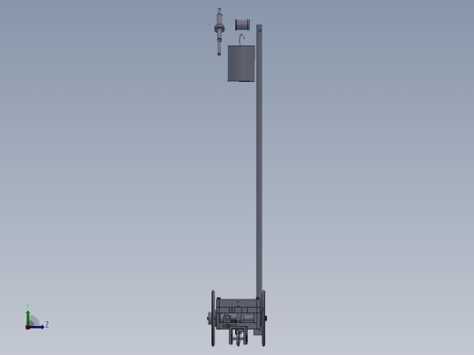 走“8”字型无碳小车三维图纸 Solidworks设计左视缩略图