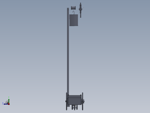 走“8”字型无碳小车三维图纸 Solidworks设计右视缩略图