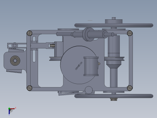 走“8”字型无碳小车三维图纸 Solidworks设计俯视缩略图
