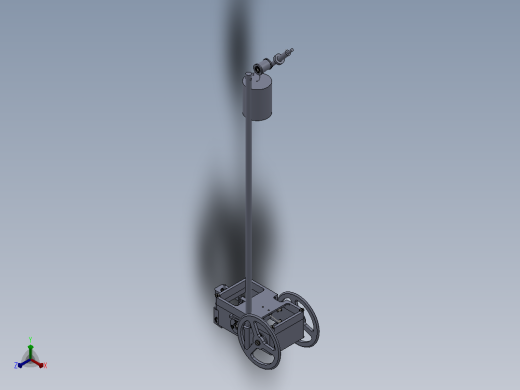 走“8”字型无碳小车三维图纸 Solidworks设计正等轴测缩略图