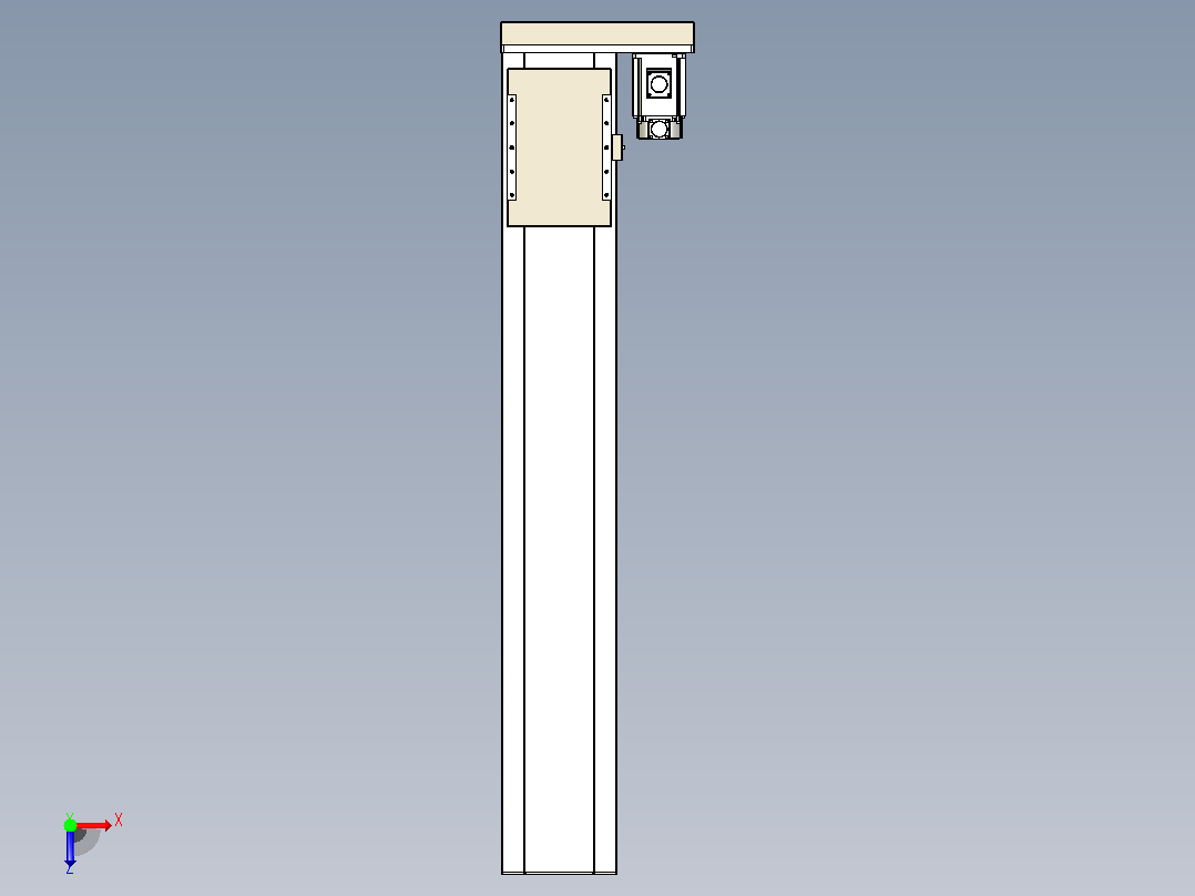 滚珠丝杠直线轴带导轨全封闭TPA-HCR-220D-3210C-L1200-ML-C-P1K-N3俯视图