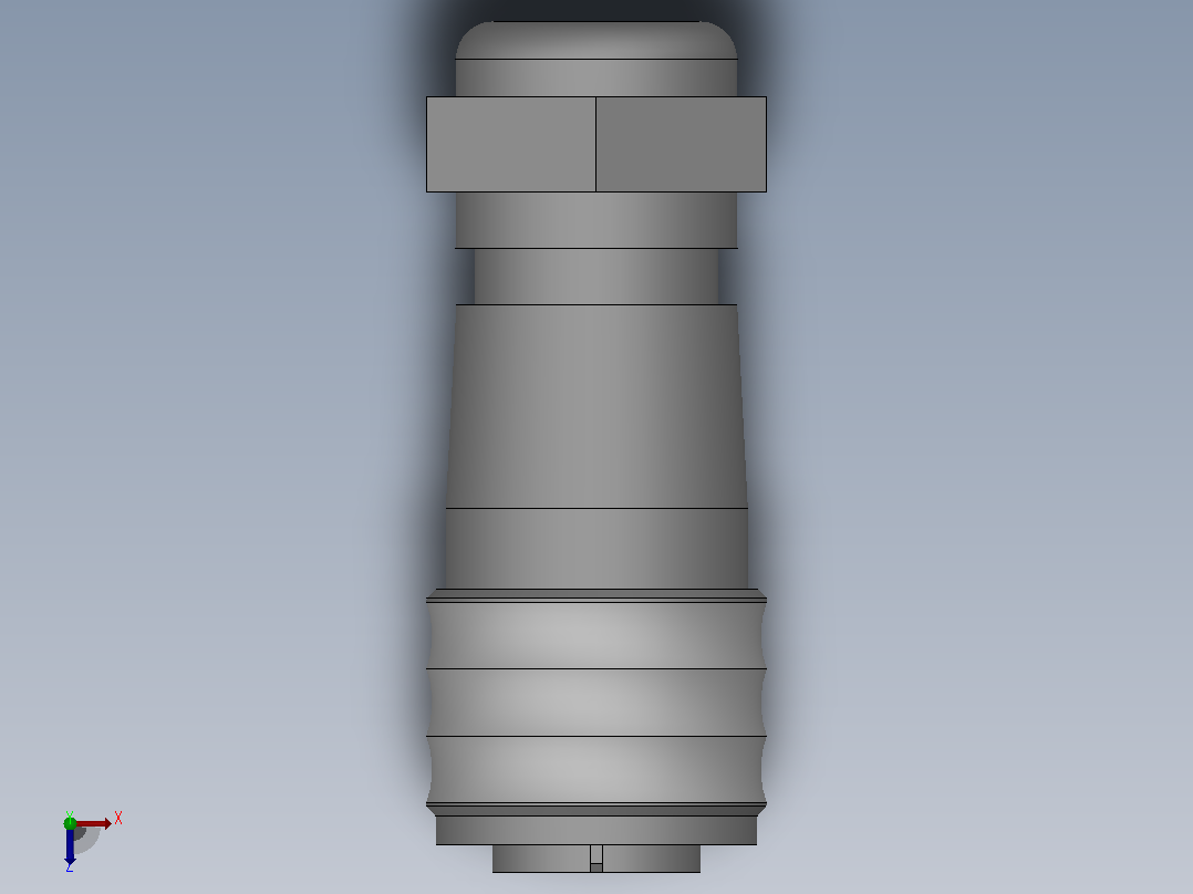 SF1210P[SF1210P-7]航空插头，多芯接头，连接器俯视图