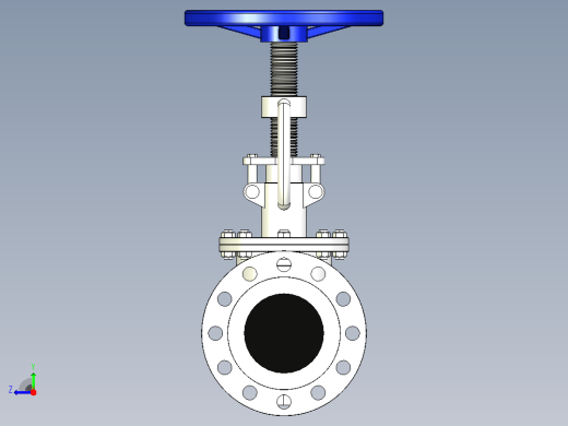 J41H╱W-64╱P法兰截止阀[J41H-64-200]右视缩略图