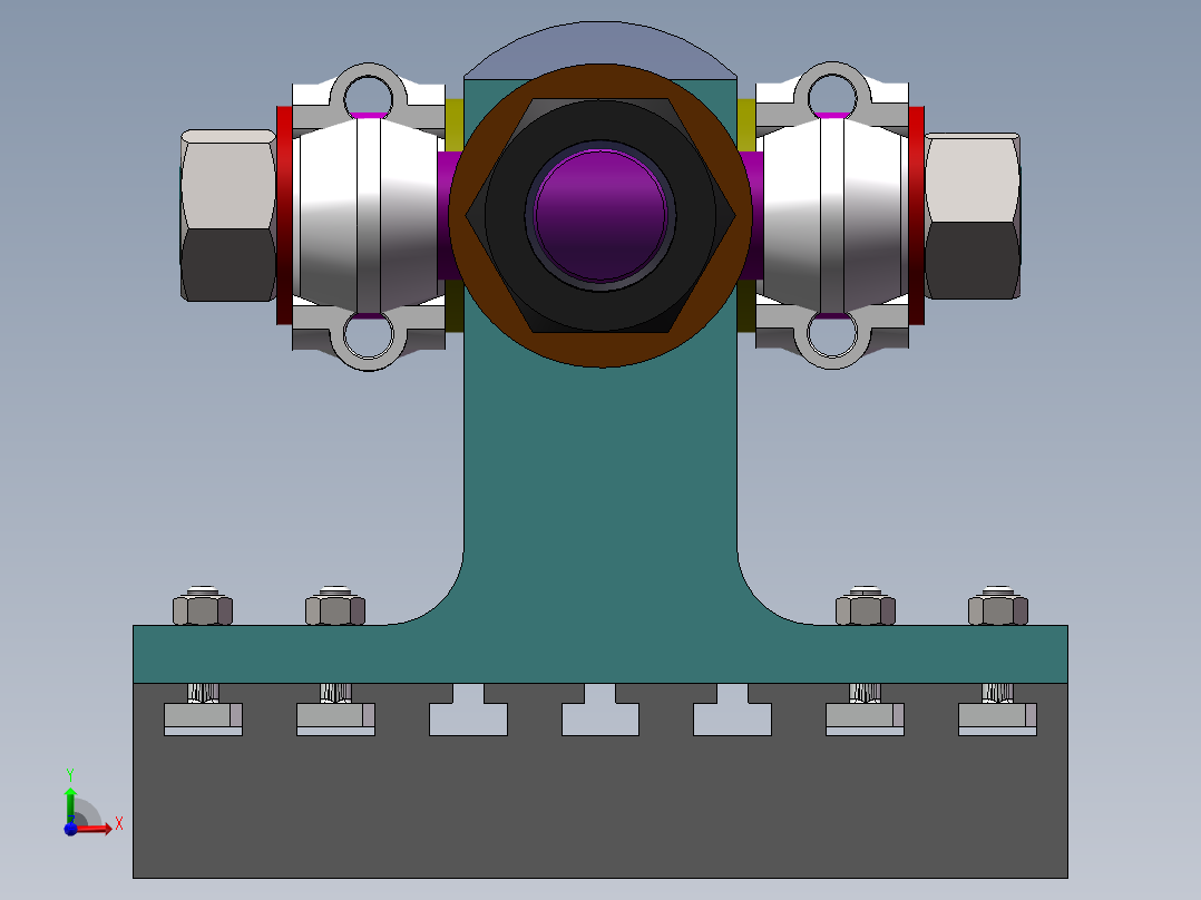 连杆螺栓孔端面专用夹具设计前视图