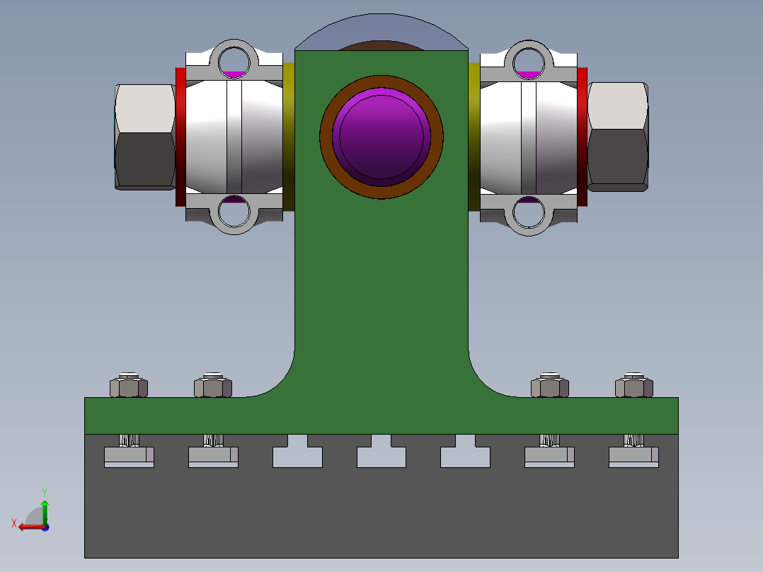 连杆螺栓孔端面专用夹具设计后视图