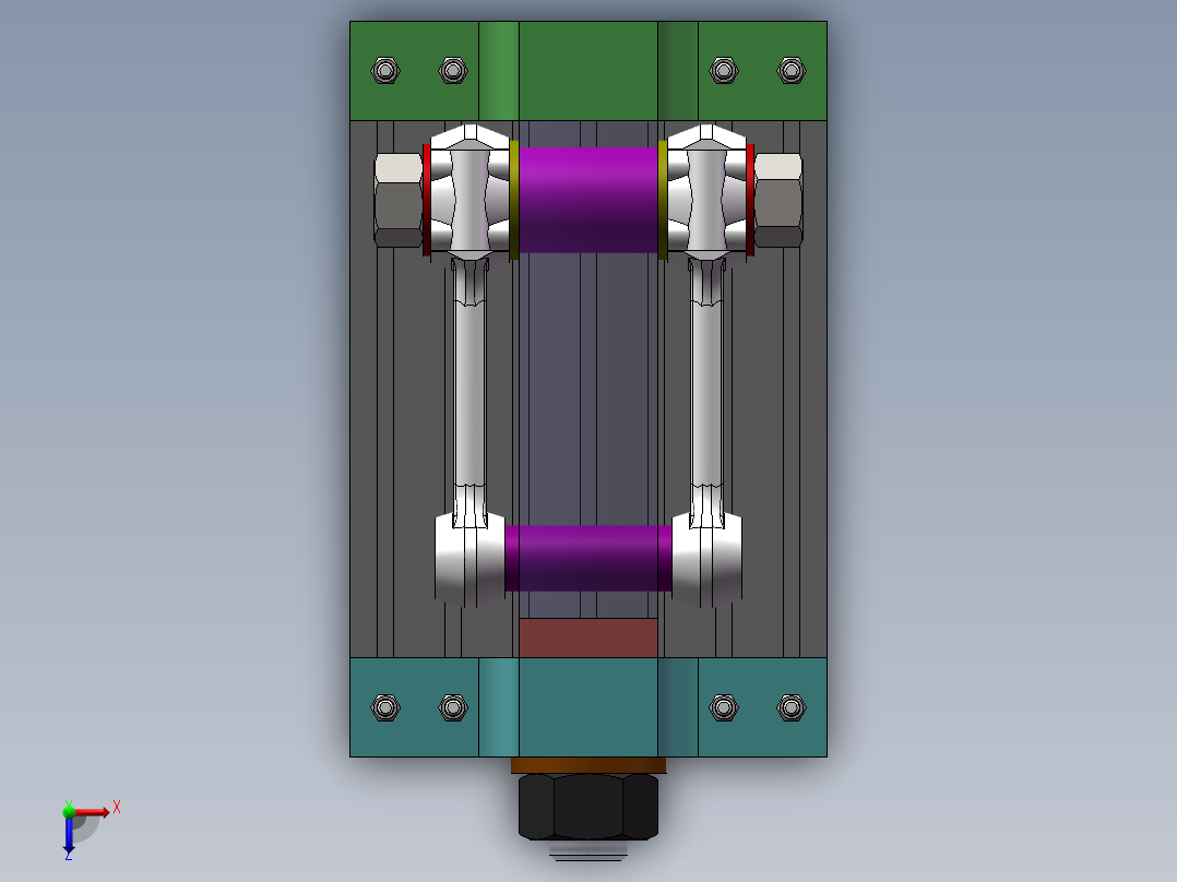 连杆螺栓孔端面专用夹具设计俯视图