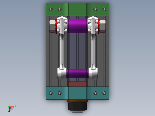 连杆螺栓孔端面专用夹具设计俯视缩略图