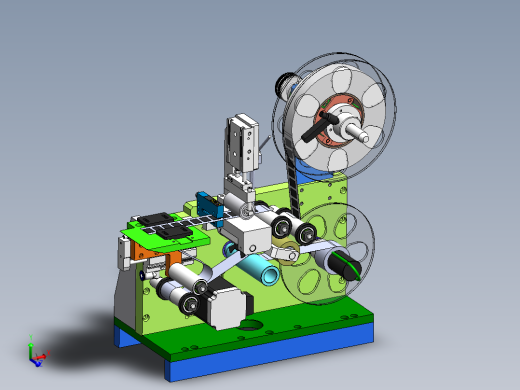 小型剥标签机构（含工程图sw12可编辑）