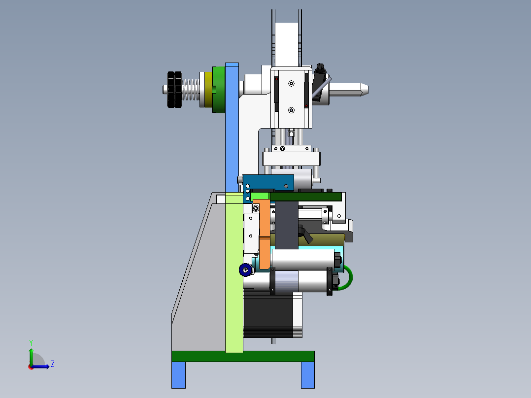 小型剥标签机构（含工程图sw12可编辑）左视图