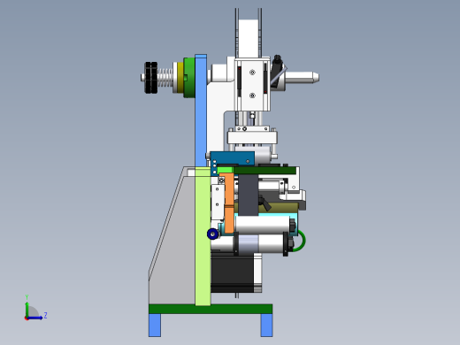 小型剥标签机构（含工程图sw12可编辑）左视缩略图