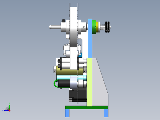 小型剥标签机构（含工程图sw12可编辑）右视缩略图