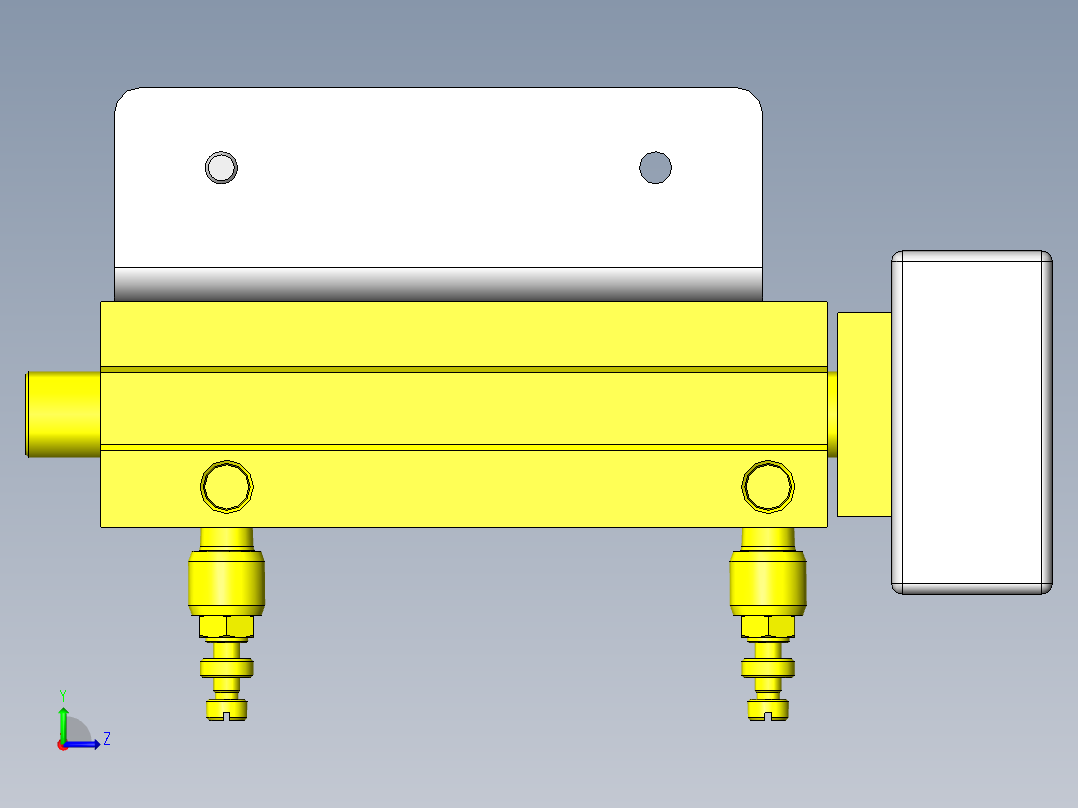 多重联动冲压机构左视图
