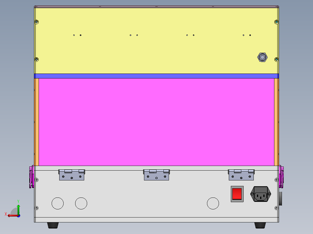PCB功能测试治具后视图