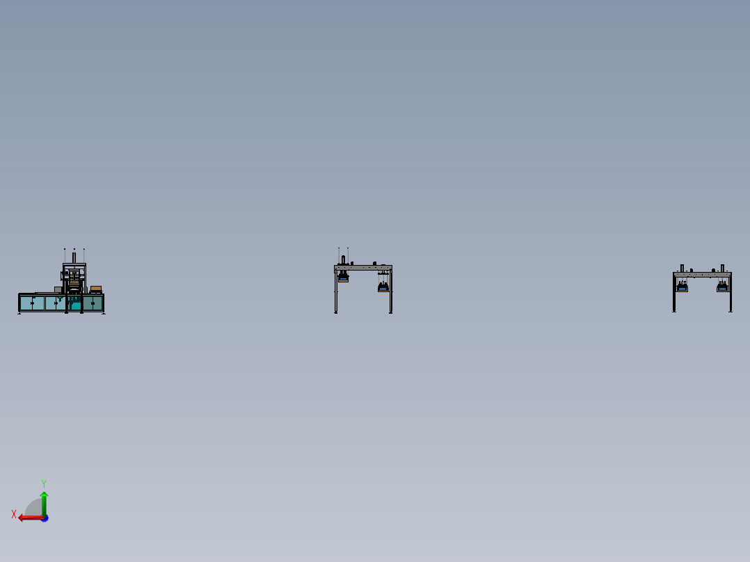 电池壳电池盖点胶合盖机流水线（sw16可编辑+工程图）后视图