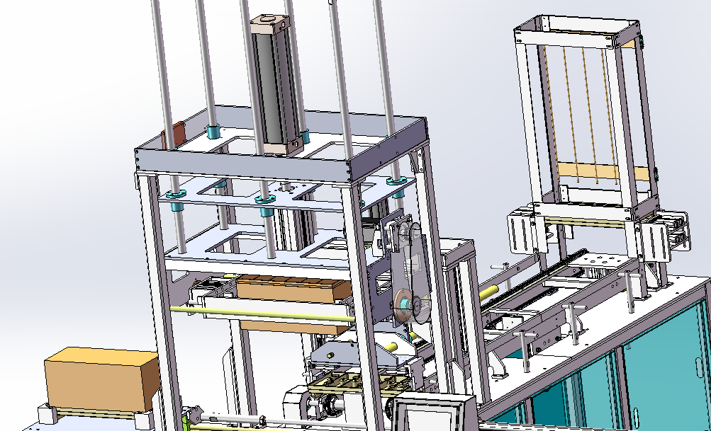电池壳电池盖点胶合盖机流水线（sw16可编辑+工程图）