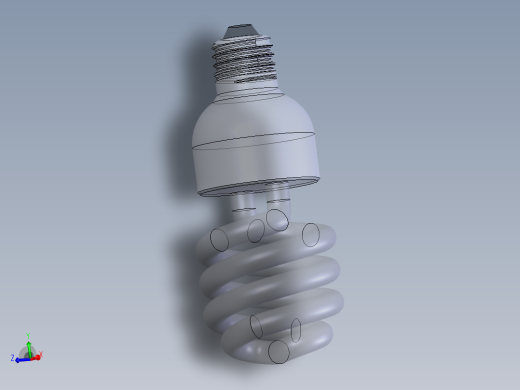SolidWorks 节能灯模型