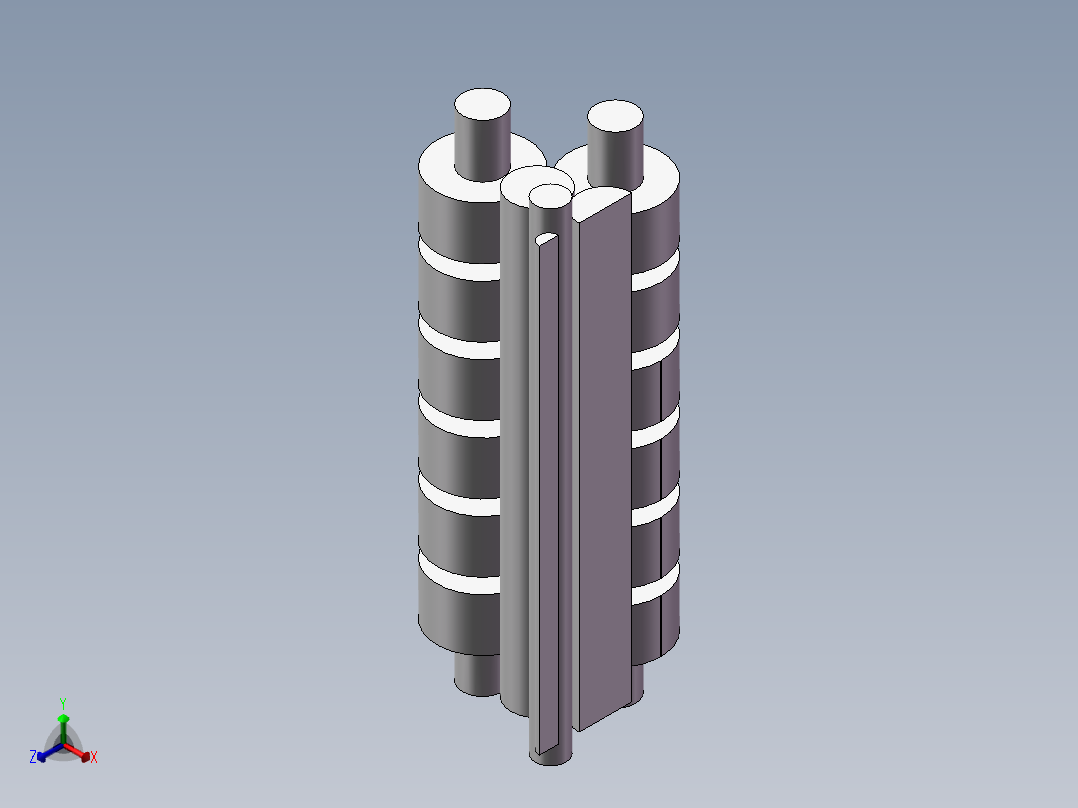 20辊轧机正等轴测图