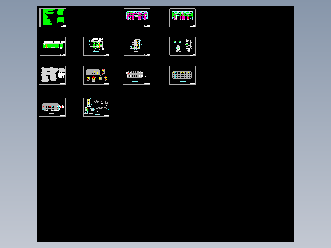 某四层U型框架建筑图结构图计算书5400平米左右
