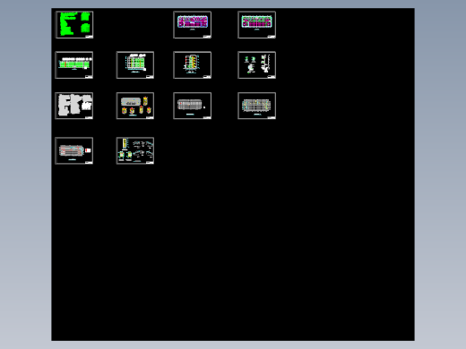 某四层U型框架建筑图结构图计算书5400平米左右