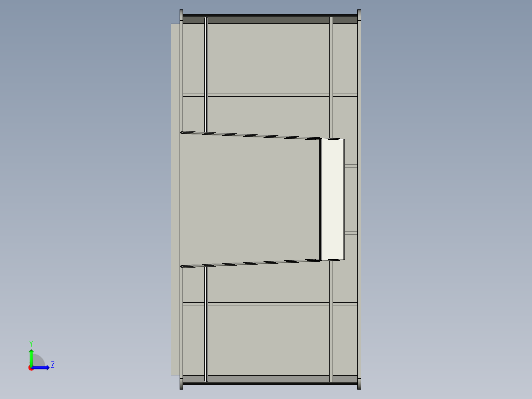 塑料周转箱左视图