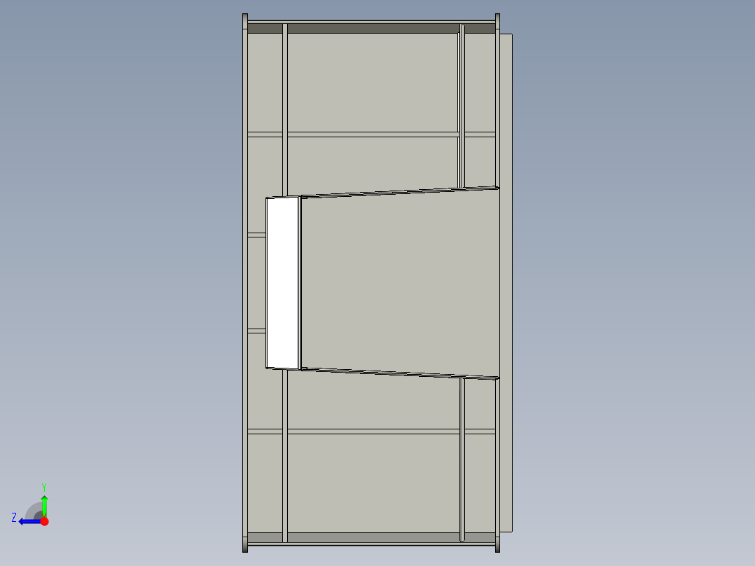 塑料周转箱右视图