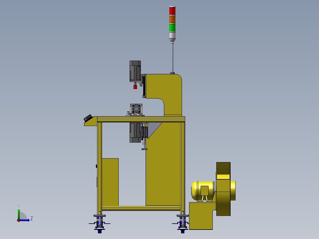 自动抛光机左视图