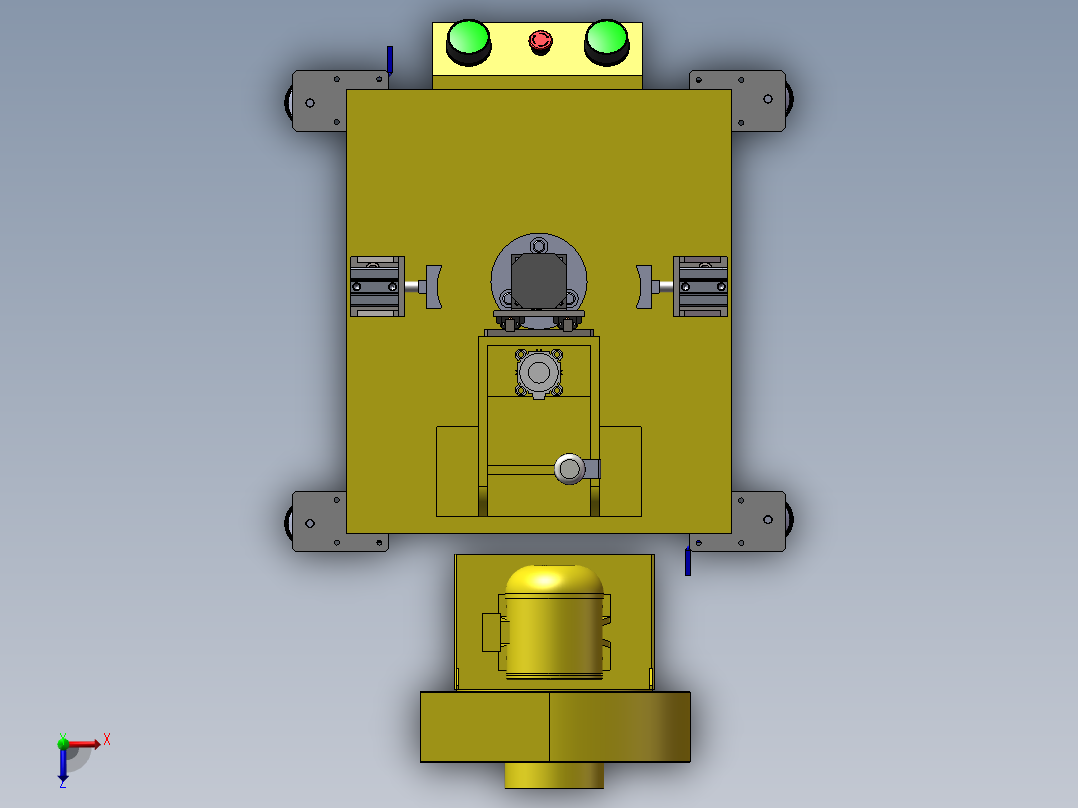 自动抛光机俯视图