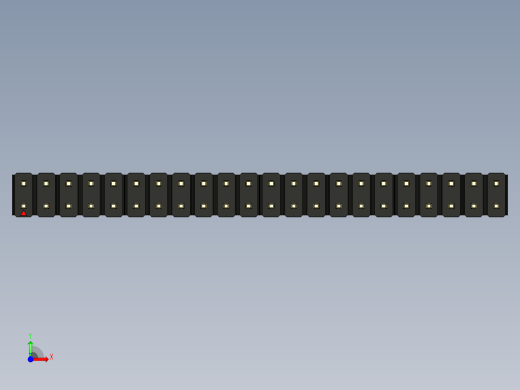 彩色公头100mil（2.54mm）系列-DS1021_black_2x22p_100mil_Type5_rev1.0前视缩略图