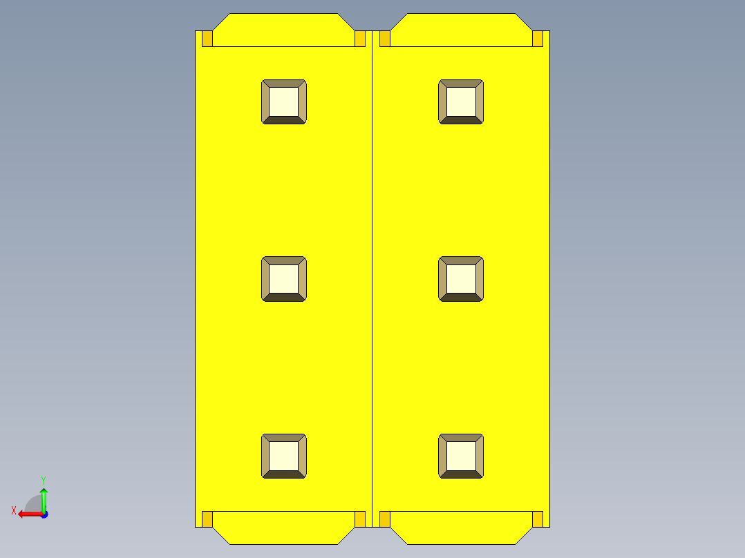 彩色公头100mil（2.54mm）系列-DS1021_yellow_3x02p_100mil_Type1_rev1.0后视图